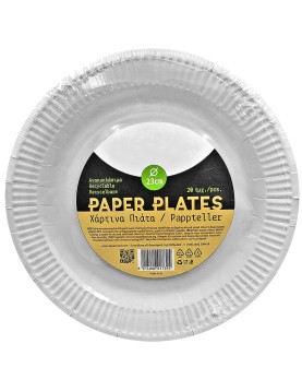 Πιάτα Χάρτινα 23cm πακ=20τεμ ø23cm Homie 1002074