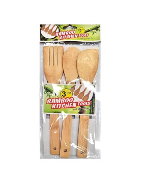 Κουτάλες Bamboo σετ=3 τεμ 28cm Homie 1002133