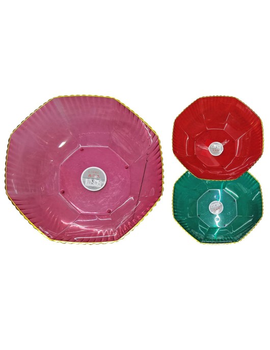 Πιατέλα Πλαστική Χρωματιστή Οκτάγωνη ø24x7cm Homie 1002161