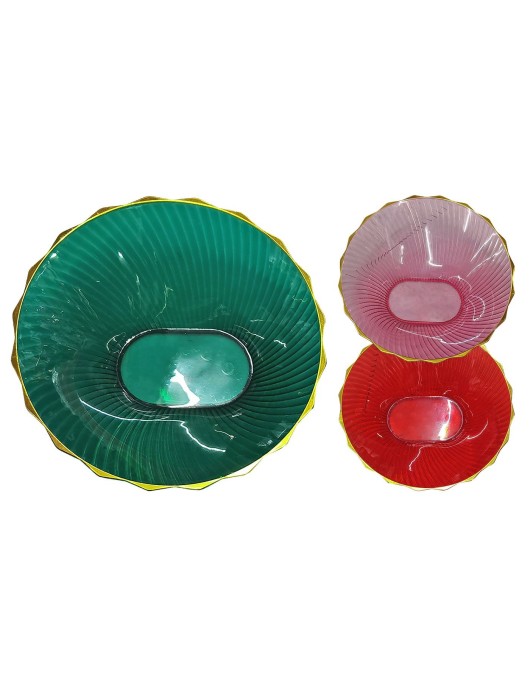 Πιατέλα Πλαστική Χρωματιστή Στρογγυλή ø24x7cm Homie 1002162