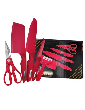 Μαχαίρια με Ψαλίδι &amp; Αποφλοιωτή Σετ Κουζίνας 35x23cm Homie 1002184