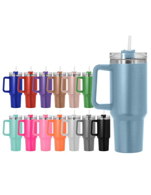 Ποτήρι Θερμός Γίγας με Λαβή & Καλαμάκι 1200ml Homie 1002187