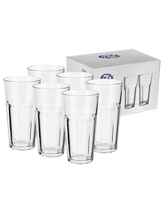 Ποτήρι Νερού Μεγάλο σετ=6τεμ 14x7cm 300ml Homie 100336