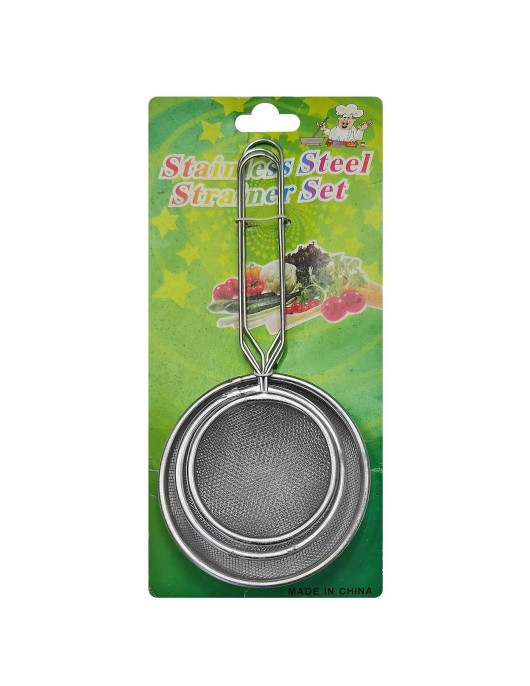 Σουρωτήρια Μεταλλικά σετ=3τεμ ø12/10/8cm Homie 101126