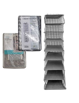 Ραφιέρα Υφασμάτινη Κρεμαστή 8 Θέσεων 100x30x15cm Homie 1011094