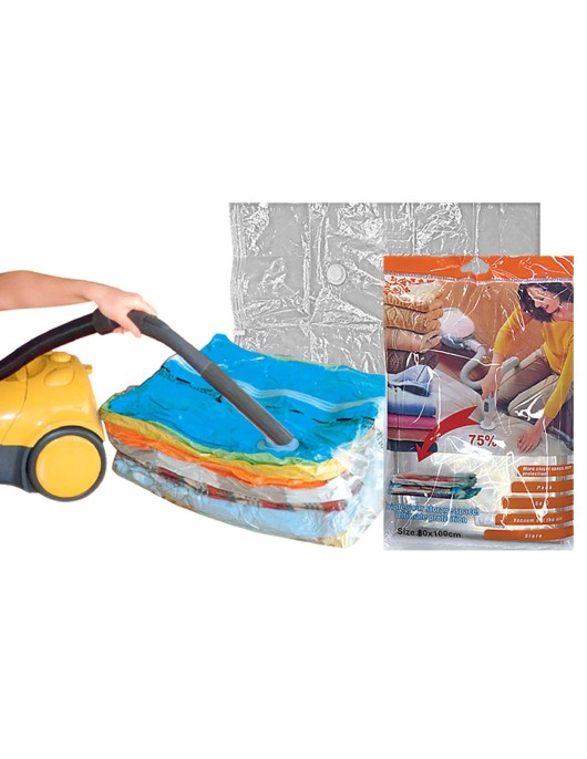 Σακούλα Πλαστική Ρούχων Κενού Αέρος 80x100cm 100x80cm Homie 1011114