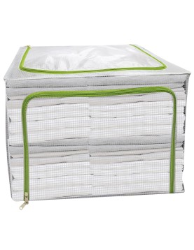 Κουτί Αποθήκευσης Διάφανο με Μεταλλικό Σκελετό 60x42x40cm Homie 1011127
