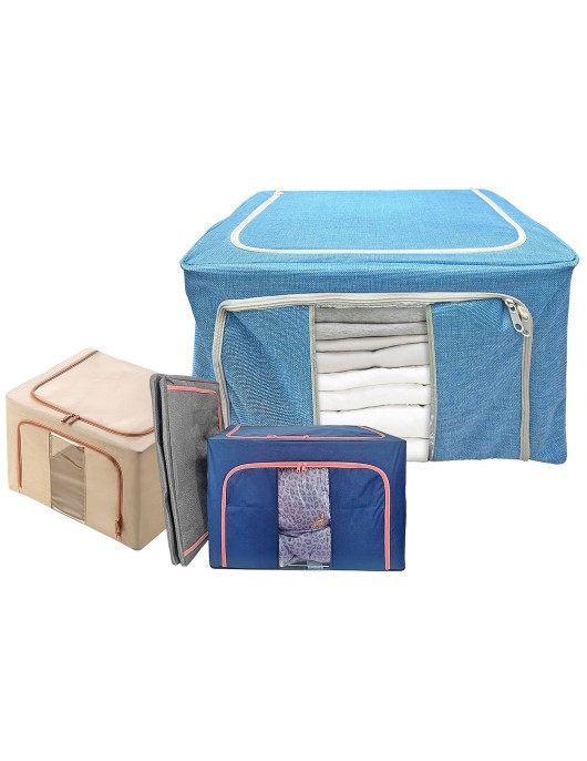 Κουτί Αποθήκευσης με Μεταλλικό Σκελετό 50x40x32cm Homie 1011181