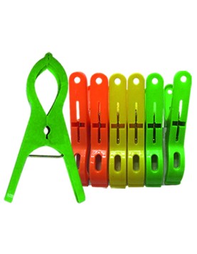 Μανταλάκια Πλαστικά Μεγάλα πακ=6τεμ 11cm Homie 101168