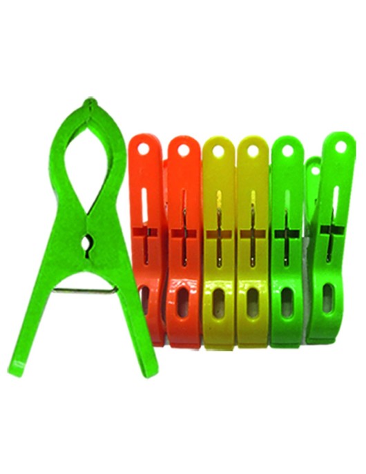 Μανταλάκια Πλαστικά Μεγάλα πακ=6τεμ 11cm Homie 101168