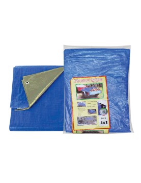 Μουσαμάς Αδιάβροχος με Κρίκους 4x3m 90g/m², 4x3m Homie 101334