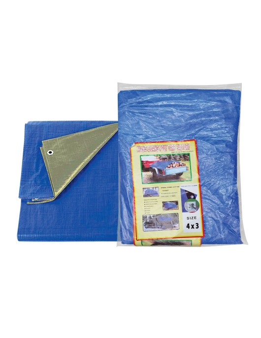 Μουσαμάς Αδιάβροχος με Κρίκους 4x3m 90g/m², 4x3m Homie 101334