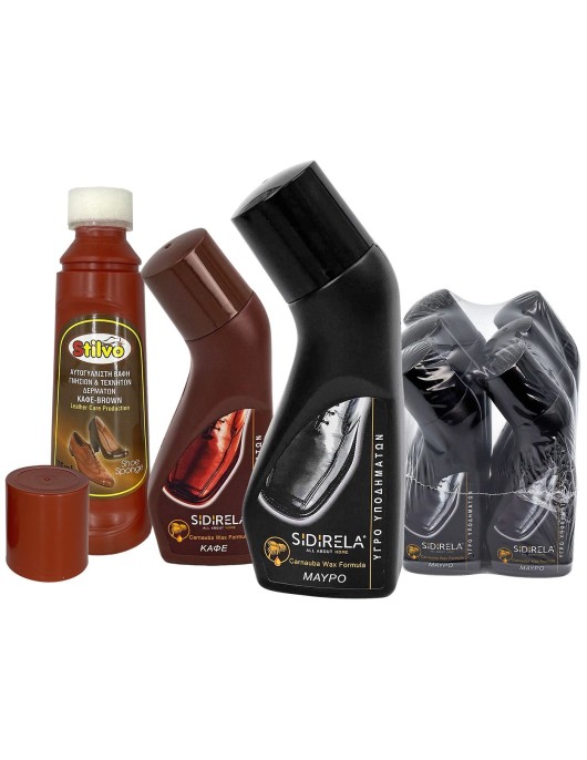 Γυαλιστικό Υγρό Υποδημάτων Μαύρο-Καφέ 75mL Siderela