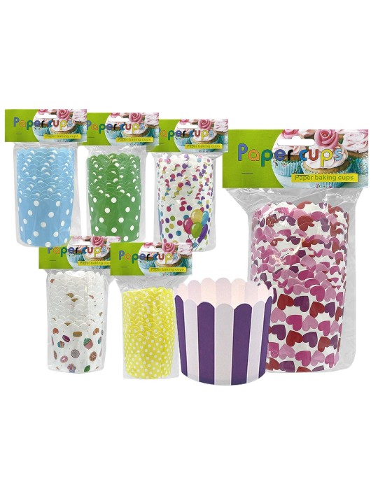 Φορμάκια Κέικ Χάρτινα πακ=12τεμ 7x5,5cm Homie 101526