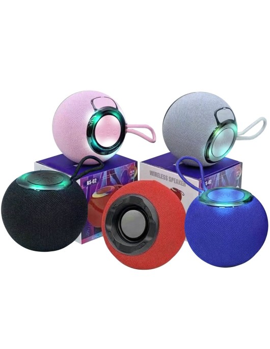 Ηχείο Bluetooth Στρογγυλό με φως 11x9cm Homie 108500