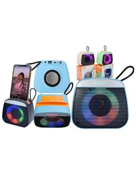 Ηχείο Bluetooth Στρογγυλές Γωνίες με φως 12x7,5cm Homie 108510