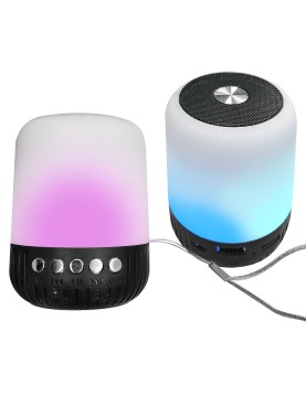 Ηχείο Bluetooth Κυλινδρικό Μικρό με φως 9x7cm Homie 108512