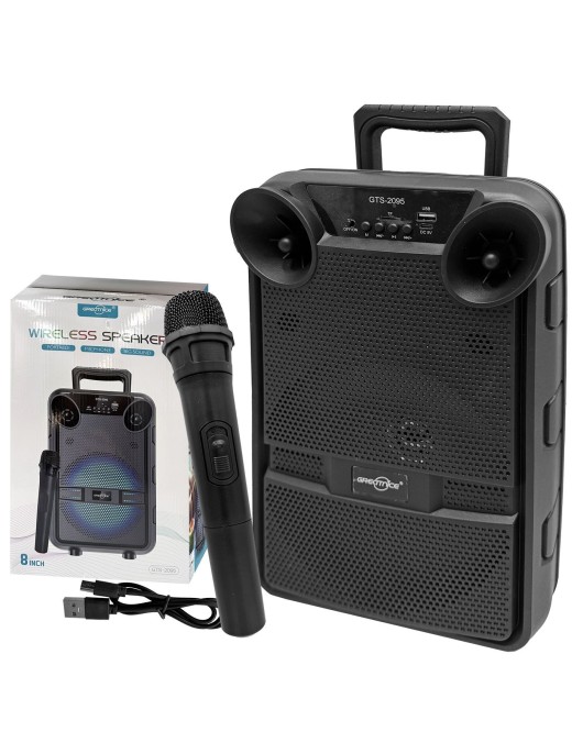 Καραόκε Σύστημα Ηχείο με 1 Μικρόφωνο Ηχείο: 36x23x19cm Μικρόφωνο: 24x5cm Homie 108518