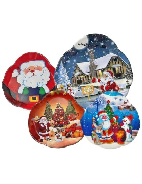 Πιατέλα Πλαστική Χριστουγεννιάτικη Φιγούρα 35x36cm Xmasfest 1131215