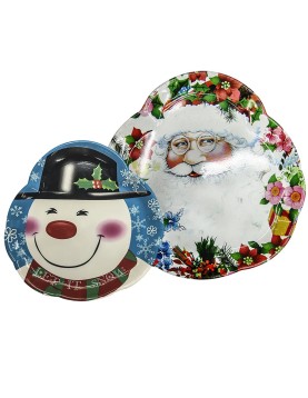 Δίσκος Σχήμα Άγιος-Χιονάνθρωπος 30cm Xmasfest 1131216