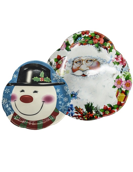 Δίσκος Σχήμα Άγιος-Χιονάνθρωπος 30cm Xmasfest 1131216