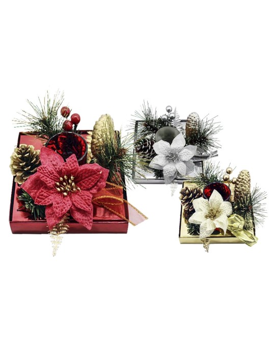 Κηροπήγιο με Κλωνάρια 15x9cm Xmasfest 1131267