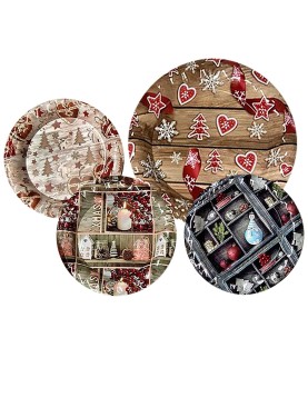 Δισκάκι Χριστουγέννων Στρογγυλό ø22cm Xmasfest 1131294