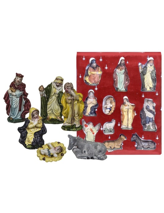 Σετ Φάτνης 10 Φιγούρες 31,5x21cm (τεμ=~8cm) Xmasfest 1131357