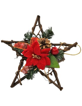 Αστέρι Ξύλινο Κόκκινο 30cm Xmasfest 1131419