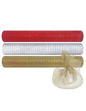 Διχτυωτό Ύφασμα Χριστουγέννων σε Ρολό 3m x 50cm Xmasfest 1132246