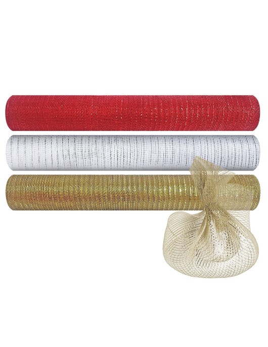 Διχτυωτό Ύφασμα Χριστουγέννων σε Ρολό 3m x 50cm Xmasfest 1132246