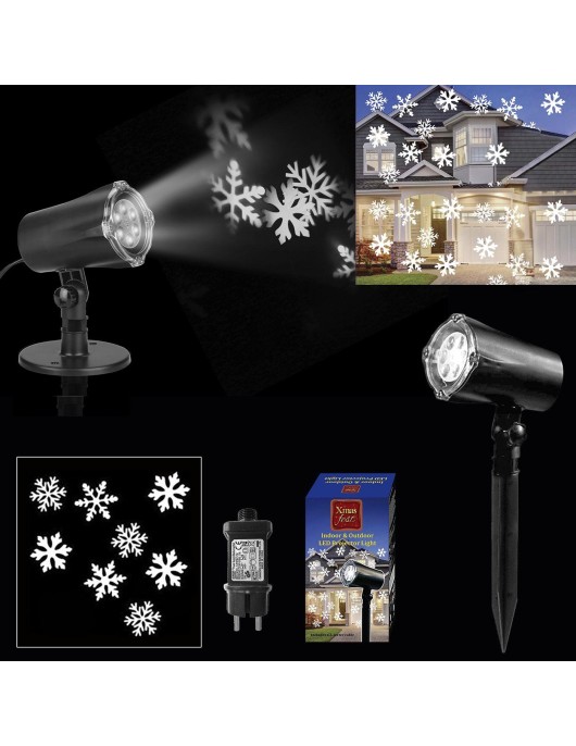 Προτζέκτορας 4 led με Χριστουγεννιάτικο Σχέδιο Ip44 Καλύπτει Επιφάνεια 40+ m2 Xmasfest 1132273