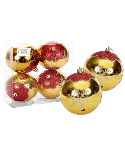 Μπάλα Νιφάδες πακ=4τεμ φ10 ø10cm Xmasfest 1132303