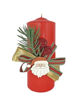 Κερί Κόκκινο Κορμός 13x5cm Xmasfest 1132367