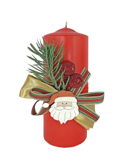 Κερί Κόκκινο Κορμός 13x5cm Xmasfest 1132367