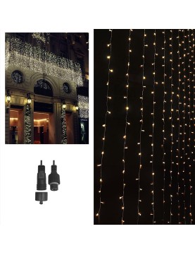 100 led Λευκά Εξωτερικά Κουρτίνα-Επέκταση l. V. (δεν Περιέχεται ο Μετασχηματιστής) Xmasfest 1132399