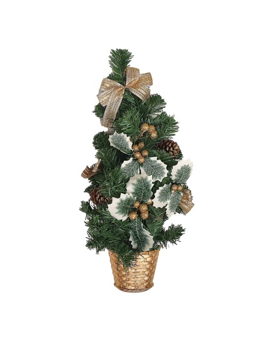 Δεντράκι Μισό Κρεμαστό Στολισμένο με γκι 50cm Xmasfest 1132409