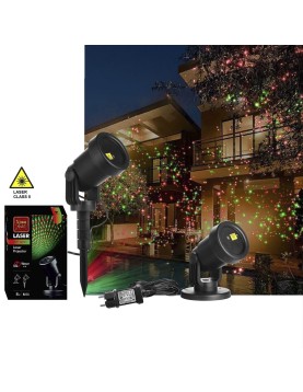 Προτζέκτορας Laser με Προγράμματα Καλύπτει Επιφάνεια 400+m2 Xmasfest 1132538