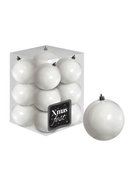 Μπάλες Λευκές 12τεμ φ4 ø4cm Xmasfest 1132541