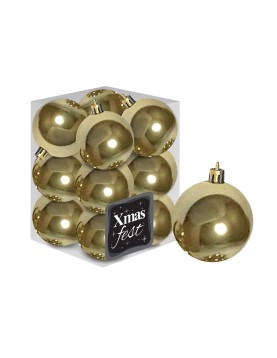 Μπάλες Περλέ Χρυσές πακ=12τεμ φ4 ø4cm Xmasfest 1132562