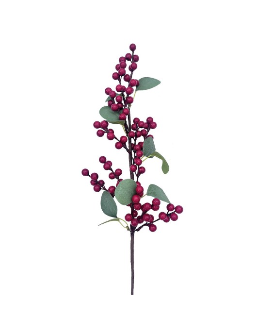 Κλωνάρι με Φύλλα και γκι 63x20cm Xmasfest 1132579