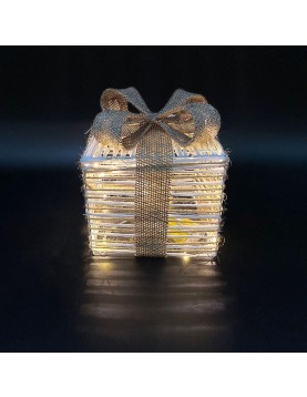 Κουτί Δώρου Διακοσμητικό με φως 15cm Xmasfest 1132850