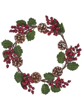 Στεφάνι με γκι &amp; Κουκουνάρια ø40cm Xmasfest 1132859