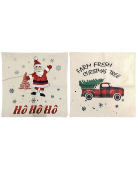 Θήκη Μαξιλαριού Σχέδιο Αμάξι-Άγιος 43x43cm Xmasfest 1132939