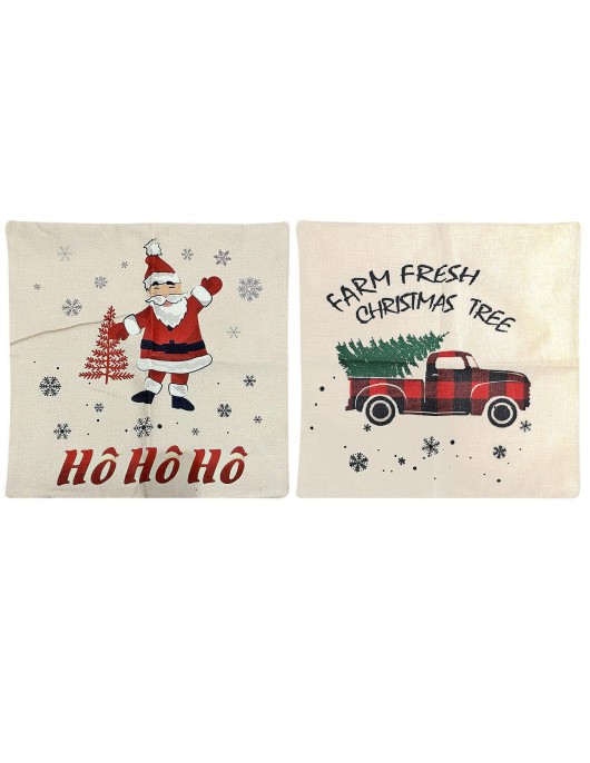 Θήκη Μαξιλαριού Σχέδιο Αμάξι-Άγιος 43x43cm Xmasfest 1132939