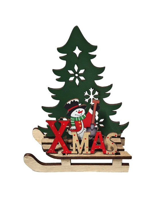 Παράσταση Χριστουγεννιάτικη Ξύλινη 16x11cm Xmasfest 1132951