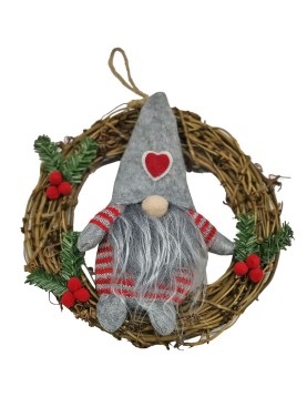 Στεφάνι με Νάνο Άγιο Φ22cm Xmasfest 1132973