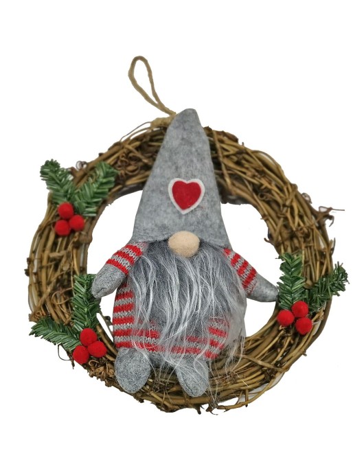 Στεφάνι με Νάνο Άγιο Φ22cm Xmasfest 1132973