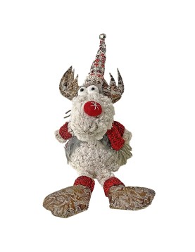 Τάρανδος Λευκός Μαλλιαρός 25cm Xmasfest 1133033