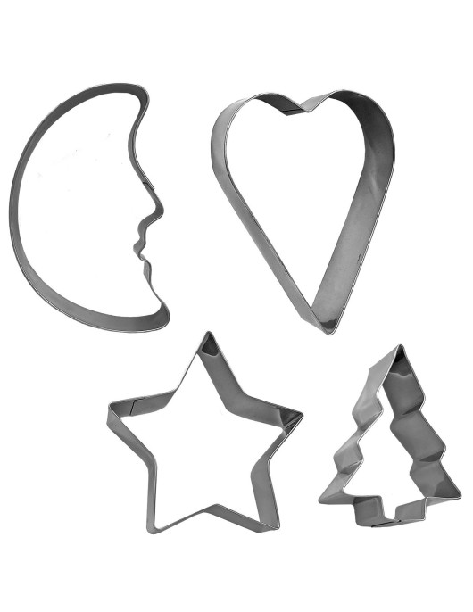 Φορμάκια Κουπ πατ Μεταλλικά σετ=4 τεμ 5,5cm Xmasfest 1133083